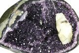 Amethyst Geode With Calcite Crystal - Top Quality #153600-1